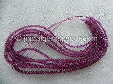 Rubylite Tourmaline Faceted Roundelle Shape Beads
